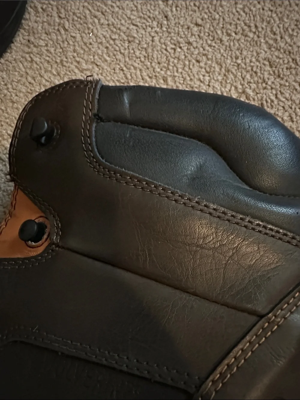 Wolverine Dark Brown Lace-Up Work Boots